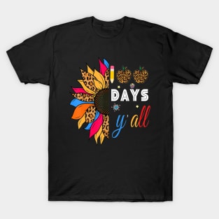 100th days y'all Virtual 100th Day of School sunflower kids T-Shirt